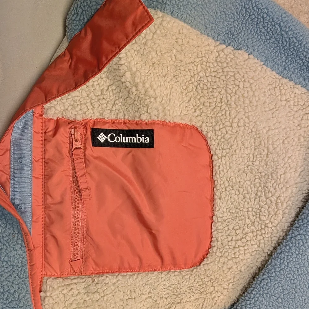 Sherpa Cropped Columbia Top In Fun Colors Pockets And Snaps Size Women's XXL - Picture 4 of 9